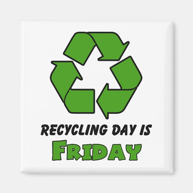 Imã Reciclar Sexta-feira (Frente)
