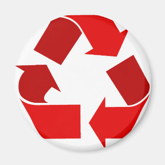 Imã reciclar vermelho