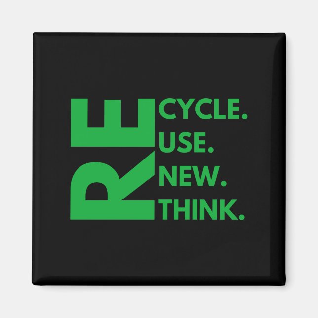 Imã Recicle Reutilize Renove Repense Dia da Terra Meio (Frente)