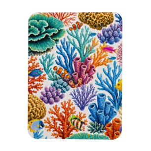 Ímã Recife de Coral Colorido Peixe Tropical