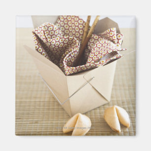 Imã Recipiente e biscoitos de fortuna para viagem