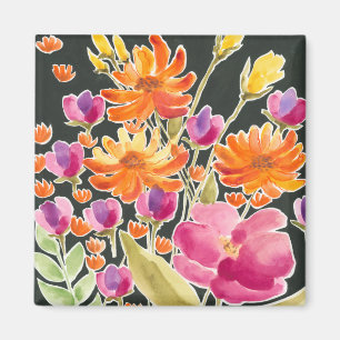Imã Recolha esplêndida - Flores cor-de-rosa e laranja