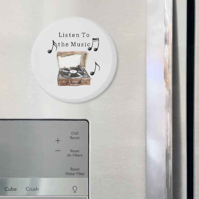Imã Record Player Music Notes (In Situ (Fridge))