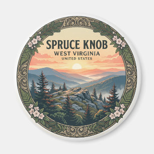 Imã Recordação de Spruce Knob Riverton Virgínia Ociden