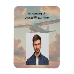 Ímã Recordações de Memorial Avião Piloto Pôr do Sol