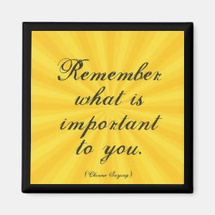 Imã "Recorde o que é importante para você "