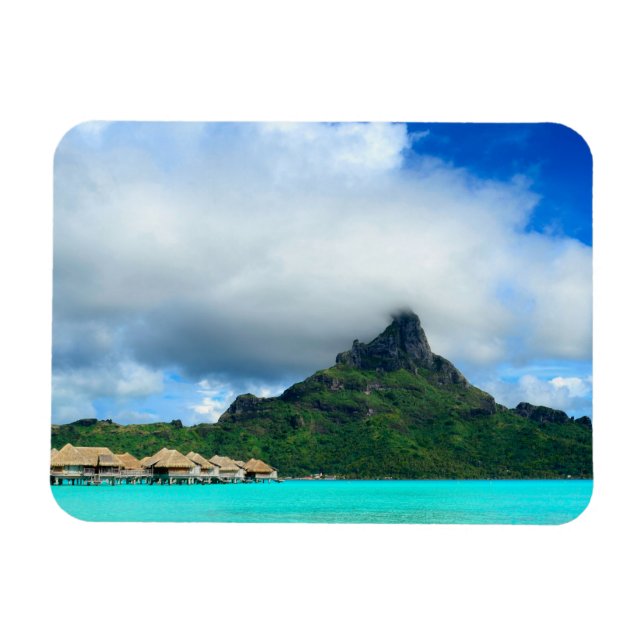 Ímã Recurso tropical em imã retangular Bora Bora (Horizontal)