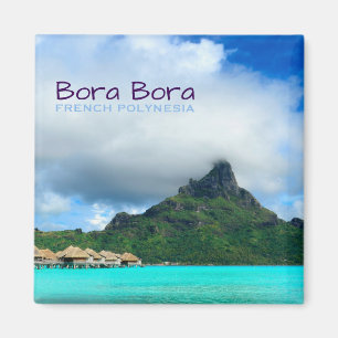 Imã Recurso tropical no ímã do texto de Bora Bora