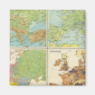 Imã Recursos físicos da Europa e mapa de população