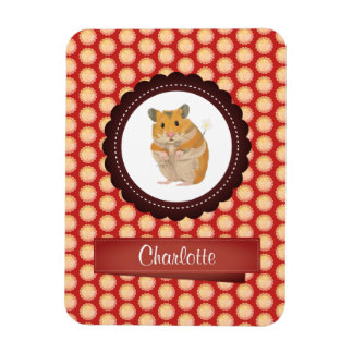 Ímã Red Add Your Name Hamster