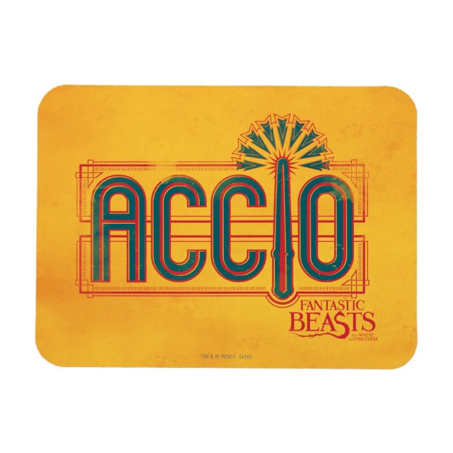 Ímã Red Art Deco ACCIO™ Spell Graphic (Horizontal)