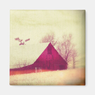 Imã Red Barn no inverno