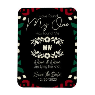 Ímã Red Black Green Tribal African Save The Date