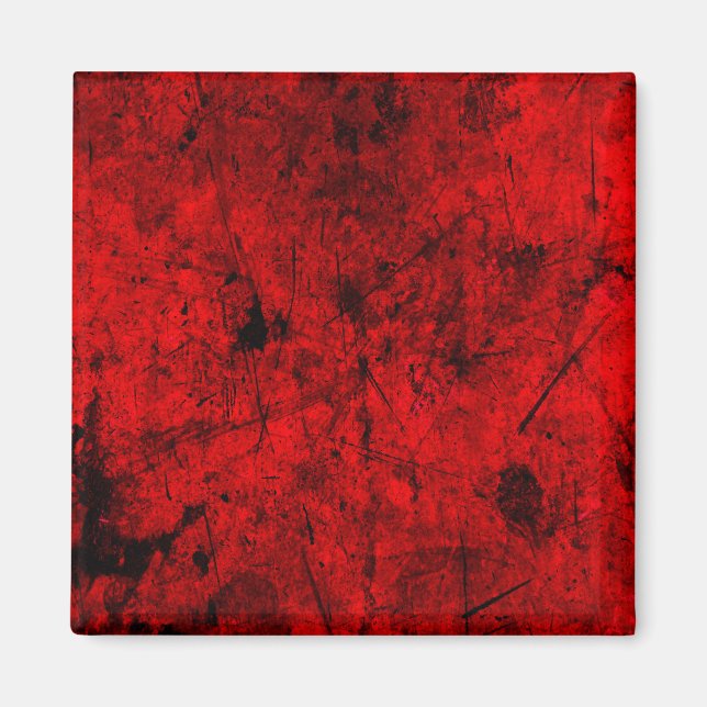 Imã Red Black grunge abstrato digital art (Frente)