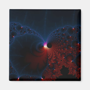 Imã Red Blue Cels Art Fractal