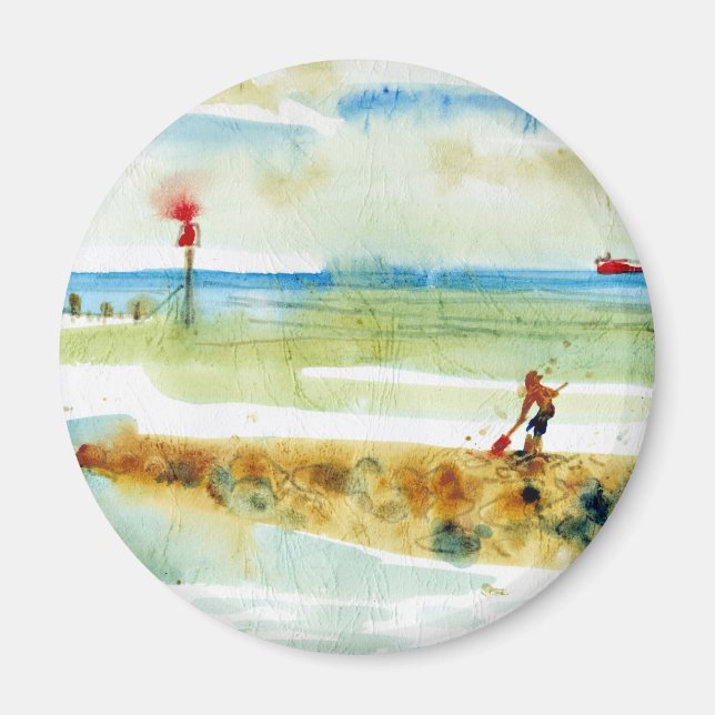 Imã Red Boat em Mundesley, Norfolk (Frente)