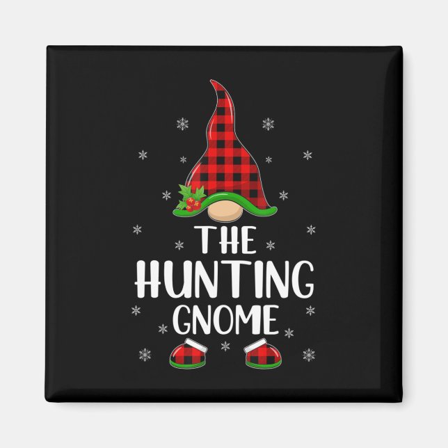 Imã Red Buffalo Plaid Matching The Hunting Gnome Chris (Frente)