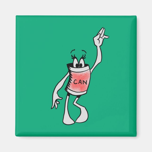 Imã Red Can Creature Square Magnet (Frente)