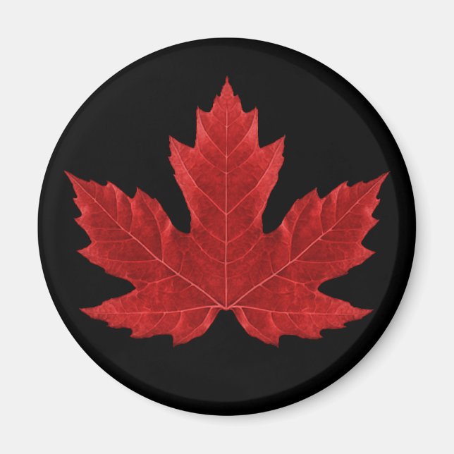 Imã Red Canadian Maple Leaf Magnet (Frente)