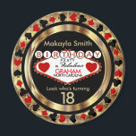 Imã Red Casino Poker Chip Birthday<br><div class="desc">Red Casino Poker Chip Birthday Magnet pronto para você personalizar. 📌 Se você precisar de mais personalização, clique no botão "Clique para personalizar mais" ou "Personalizar ou Editar Design" e use nossa ferramenta design para redimensionar, girar, alterar a cor do texto, adicionar texto e muito mais. ⭐ Este produto é...</div>