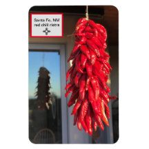 Red Chili Ristra Papais noeis Fe Style Refrigerato