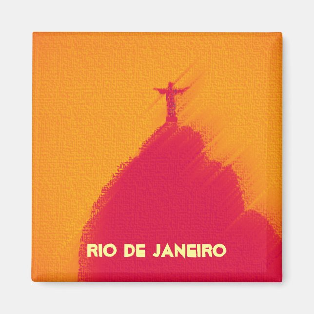 Imã Red Corcovado Rio-Brasil (Frente)
