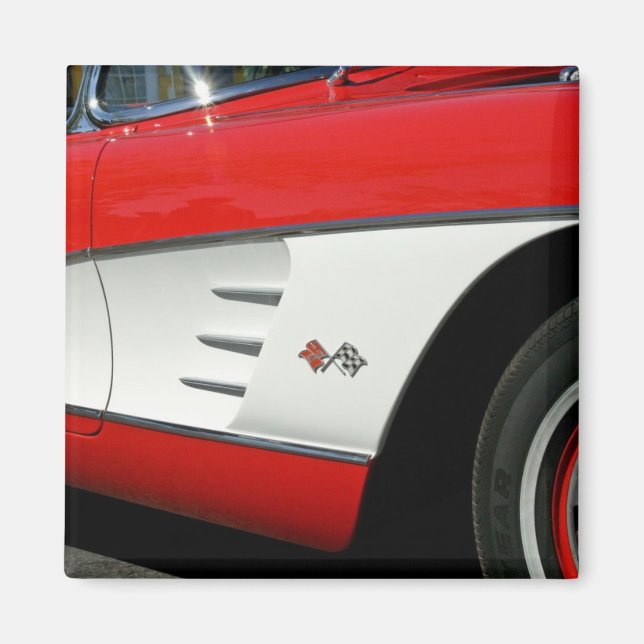 Imã Red Corvette - Magnet (Frente)