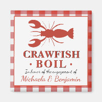 Red Crawfish Boil Seafood Party Engagement Picnic