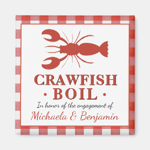 Imã Red Crawfish Boil Seafood Party Engagement Picnic