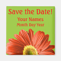 Red Daisy Flower Salve A Data Personalizada
