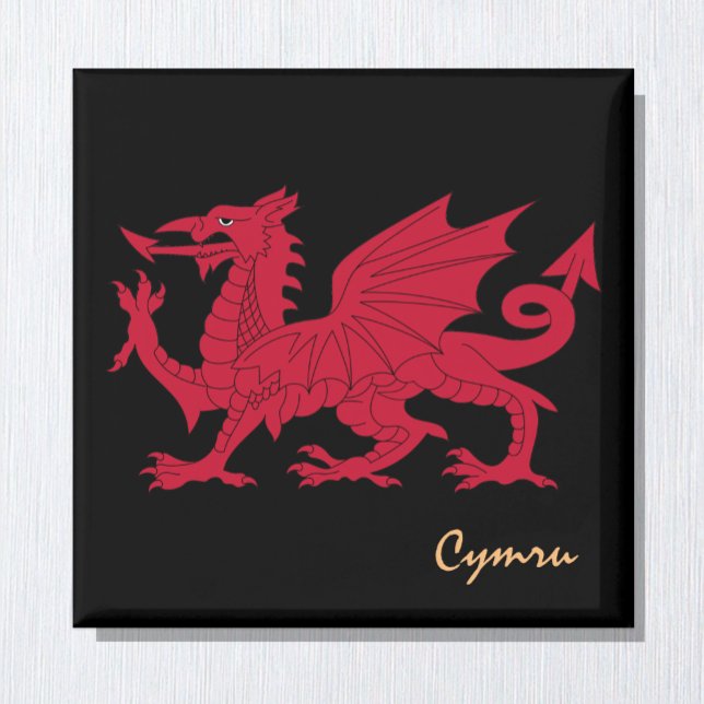 Imã Red Dragon & Wales, Welsh Flag / Cymru (Criador carregado)