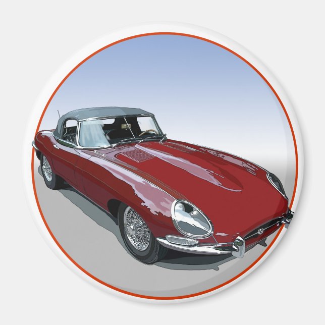Imã Red E Type Roadster (Frente)