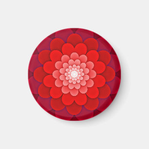 Imã Red Floral Mandala-58566