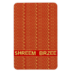 Ímã Red Gold Chant Shreem Brzee attract wealth