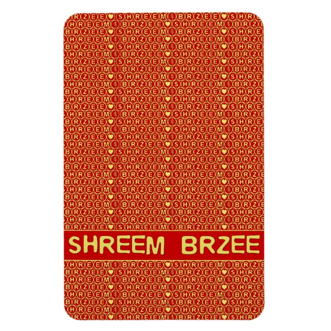 Ímã Red Gold Chant Shreem Brzee attract wealth (Vertical)