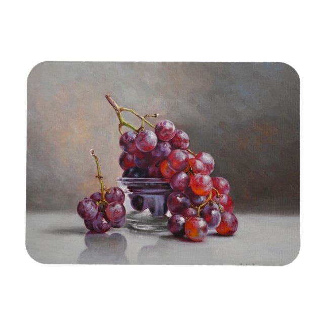 Ímã Red Grapes Still Life - from Original Oil Painting (Horizontal)
