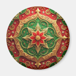 Imã Red Green Decorative Christmas Holiday Magnet