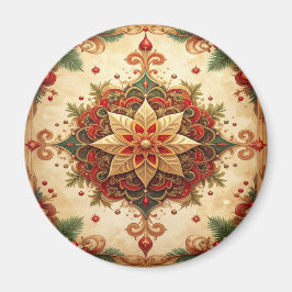 Imã Red Green Decorative Christmas Holiday Magnet