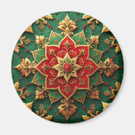 Imã Red Green Decorative Christmas Holiday Magnet