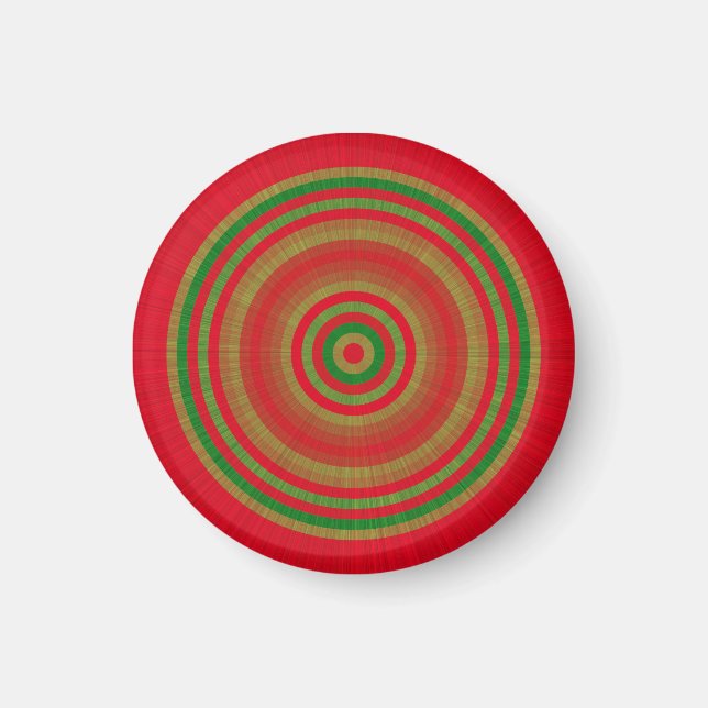 Imã Red Green Gold Rings (Frente)