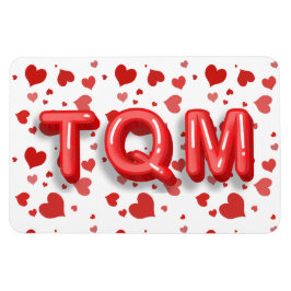 Ímã Red Heart Confetti Te Quiero Mucho 3d Letters