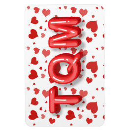 Ímã Red Heart Confetti Te Quiero Mucho 3d Letters