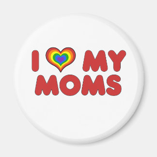 Imã Red I Love My Mães Magnet