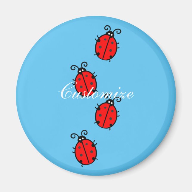 Imã Red Ladybugs Rastreando Thunder_Cove (Frente)