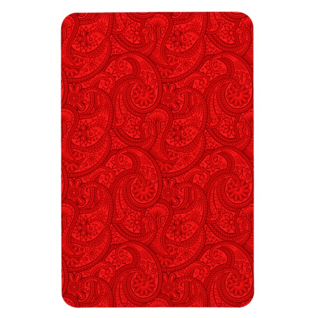 Ímã Red Paisley (Vertical)