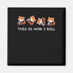 Imã Red Panda Bubble Tea Boba Tea Isto É Como Eu Rolo