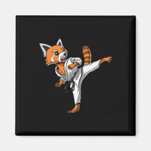 Imã Red Panda Karate Ninja Artes Marciais Tae