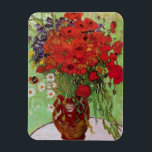 Ímã Red Poppies and Daisies by Vincent van Gogh<br><div class="desc">Still Life: Red Poppies and Daisies by Vincent van Gogh is a vintage fine art post impressionism still life floral painting. A beautiful bouquet of red poppy flowers and white daisy flowers fresh from the garden in a decorative vase. About the artist: Vincent Willem van Gogh (1853 -1890) was one...</div>