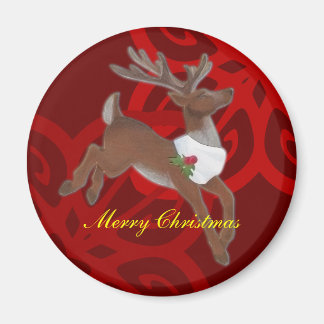 Imã Red Reindeer Magnet
