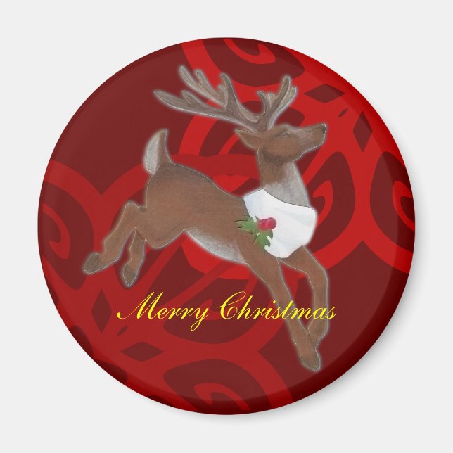 Imã Red Reindeer Magnet (Frente)